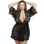 Worldgirl Plus Size Flaunt Me Black Lace Robe Worldgirl Plus Size Flaunt Me Black Lace Robe
