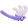 Worldgirl Double Delight Adjustable Purple Vibrating Strapless Strap-On