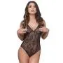 Worldgirl Crotchless Lace Peek-a-Boo Body