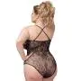 Worldgirl Plus Size Crotchless Lace Spaghetti Strap Body