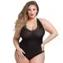 Worldgirl Plus Size Crotchless Halterneck Body