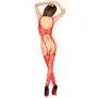 Passion Black Fishnet Crotchless Bodystocking with Open Front