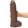 King Cock Mega Girthy Ultra Realistic Suction Cup Dildo with Balls 10.5 Inch