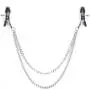 Bondage Boutique Adjustable Nipple Clamps with Double Chain