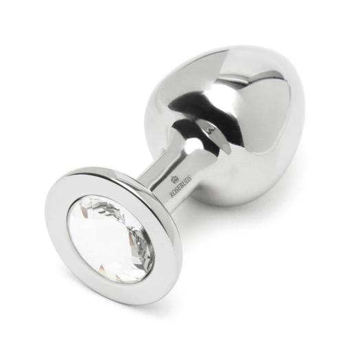 Rosebuds Stainless Steel Swarovski Crystal Butt Plug 2 Inch