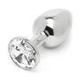 Rosebuds Stainless Steel Swarovski Crystal Butt Plug 2.5 Inch