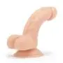 True Lover Cushioned Core Curved Suction Cup Dildo with Balls 5.5 Inch