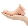 True Lover Cushioned Core Curved Suction Cup Dildo with Balls 5.5 Inch