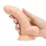 True Lover Cushioned Core Curved Suction Cup Dildo with Balls 5.5 Inch