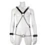 DOMINIX Deluxe Leather and Chain Harness with Cock Ring and Cuffs DOMINIX Deluxe Leather and Chain Harness with Cock Ring and Cuffs