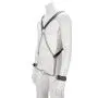 DOMINIX Deluxe Leather and Chain Harness with Cock Ring and Cuffs