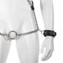 DOMINIX Deluxe Leather and Chain Harness with Cock Ring and Cuffs DOMINIX Deluxe Leather and Chain Harness with Cock Ring and Cuffs