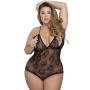 Worldgirl Plus Size Crotchless Peek-a-Boo Body