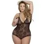 Worldgirl Plus Size Crotchless Peek-a-Boo Body