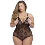 Worldgirl Plus Size Crotchless Peek-a-Boo Body