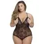 Worldgirl Plus Size Crotchless Peek-a-Boo Body