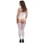 Worldgirl White Fishnet and Lace Bodystocking