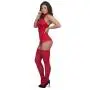 Worldgirl Red All-In-One Sheer Dress and Stockings Set Worldgirl Red All-In-One Sheer Dress and Stockings Set