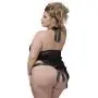 Worldgirl Plus Size Unwrap Me Black Lace Babydoll Worldgirl Plus Size Unwrap Me Black Lace Babydoll