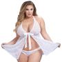 Worldgirl Plus Size Unwrap Me White Lace Babydoll Worldgirl Plus Size Unwrap Me White Lace Babydoll