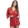 Worldgirl Flaunt Me Red Lace Robe