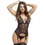 Worldgirl Peek-A-Boo Merry Widow Black Bustier
