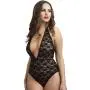 Worldgirl Crotchless Deep Plunge Black Lace Body