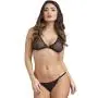 Worldgirl Sheer Triangle Bra and Crotchless G-String Set