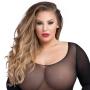 Worldgirl Plus Size Long Sleeve Black Mini Dress