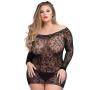 Worldgirl Plus Size Off the Shoulder Lace Mini Dress