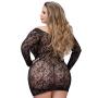 Worldgirl Plus Size Off the Shoulder Lace Mini Dress