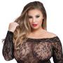 Worldgirl Plus Size Off the Shoulder Lace Mini Dress