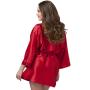 Worldgirl Short Red Satin Robe
