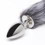 EasyToys Large Aluminium Faux Fur Tail Butt Plug