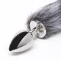 EasyToys Large Aluminium Faux Fur Tail Butt Plug