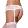 Dreamgirl White Stretch Lace Suspender Belt
