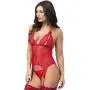Worldgirl Red Peek-A-Boo Merry Widow Bustier