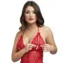 Worldgirl Red Peek-A-Boo Merry Widow Bustier