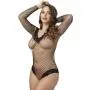 Worldgirl Crotchless Lace Trim Fishnet Body