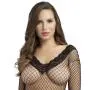 Worldgirl Crotchless Lace Trim Fishnet Body