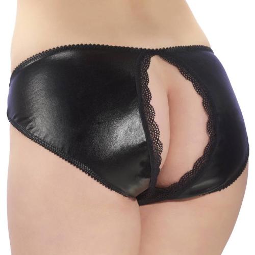 Worldgirl Wet Look Open-Back Briefs Worldgirl Wet Look Open-Back Briefs