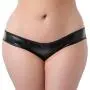 Worldgirl Plus Size Wet Look Open-Back Briefs Worldgirl Plus Size Wet Look Open-Back Briefs