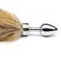 DOMINIX Deluxe Stainless Steel Medium Faux Fox Tail Butt Plug