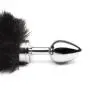 DOMINIX Deluxe Stainless Steel Medium Faux Fur Animal Tail Butt Plug