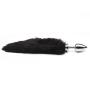 DOMINIX Large Stainless Steel Faux Fur Animal Tail Butt Plug