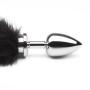 DOMINIX Large Stainless Steel Faux Fur Animal Tail Butt Plug