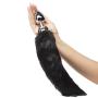 DOMINIX Large Stainless Steel Faux Fur Animal Tail Butt Plug