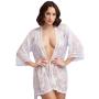 Worldgirl Flaunt Me White Floral Lace Robe