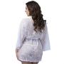 Worldgirl Plus Size Flaunt Me White Floral Lace Robe