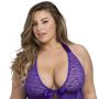 Worldgirl Plus Size Unwrap Me Purple Lace Babydoll Worldgirl Plus Size Unwrap Me Purple Lace Babydoll
